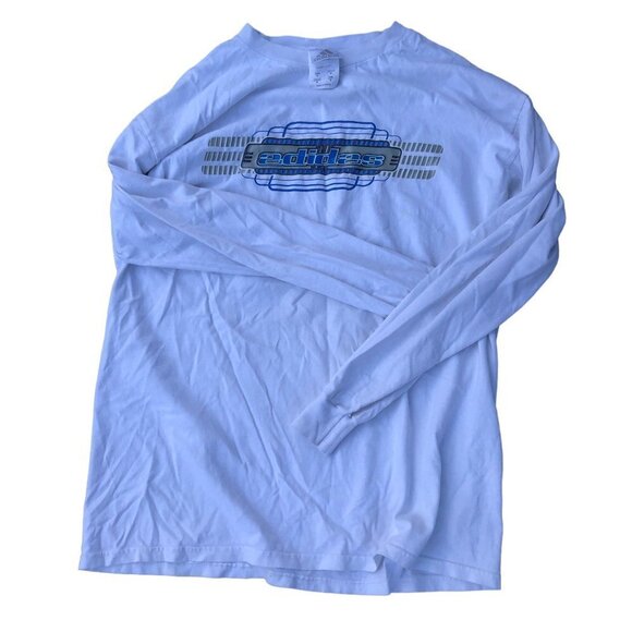 Vintage Adidas Shirt Big Logo White Medium - Picture 1 of 4